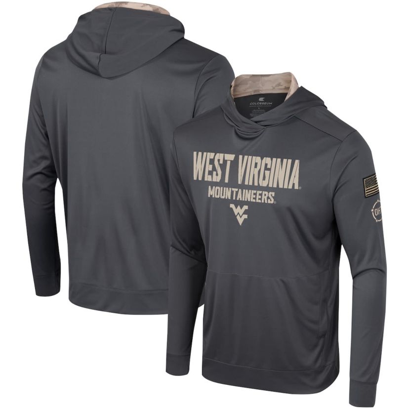 NCAA West Virginia Mountaineers OHT Military Appreciation Long Sleeve Hoodie T-Shirt