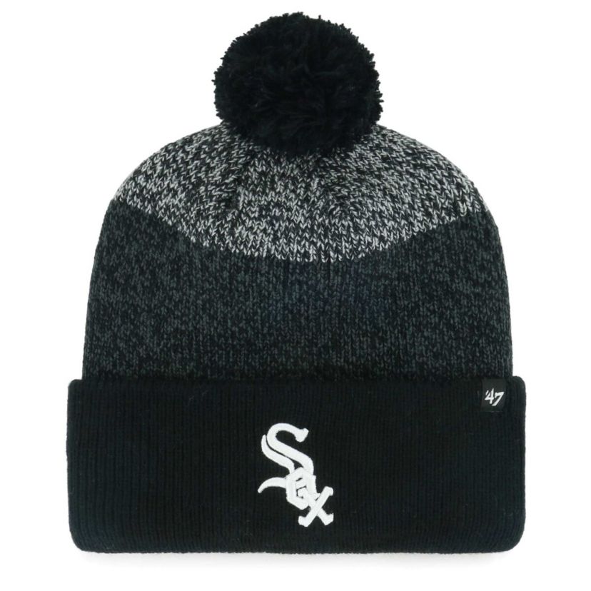 Chicago White Sox MLB Chicago Sox Darkfreeze Cuffed Knit Hat with Pom