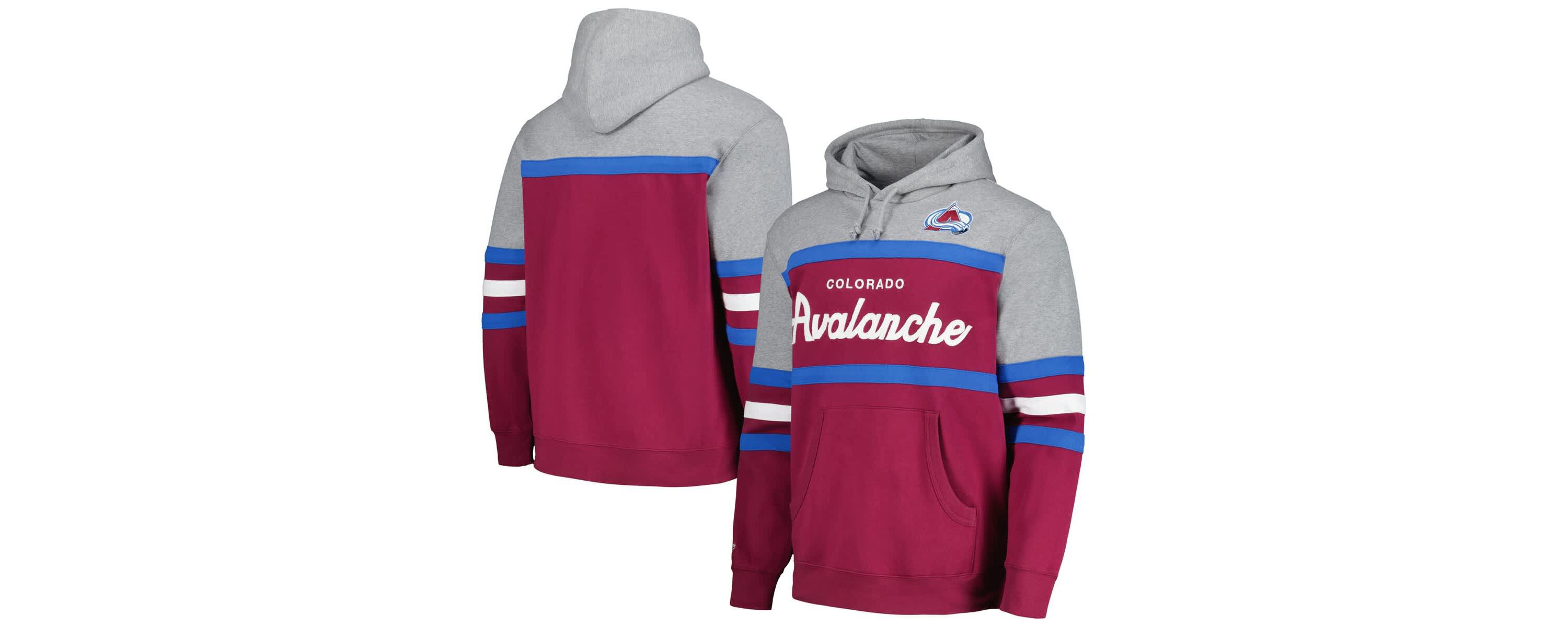 NHL Burgundy/Gray Colorado Avalanche Head Coach Pullover Hoodie