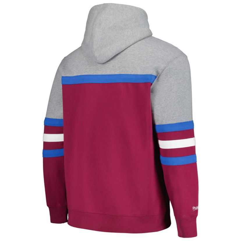 NHL Burgundy/Gray Colorado Avalanche Head Coach Pullover Hoodie