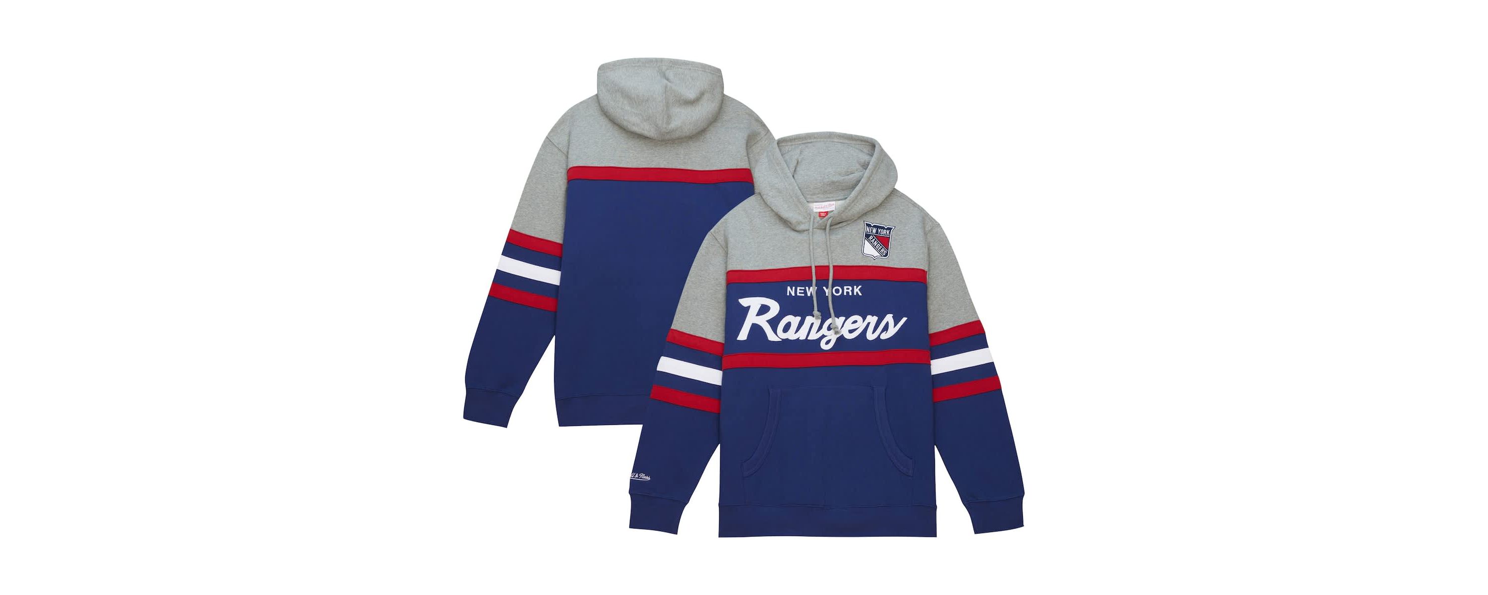 NHL Blue/Gray New York Rangers Head Coach Pullover Hoodie