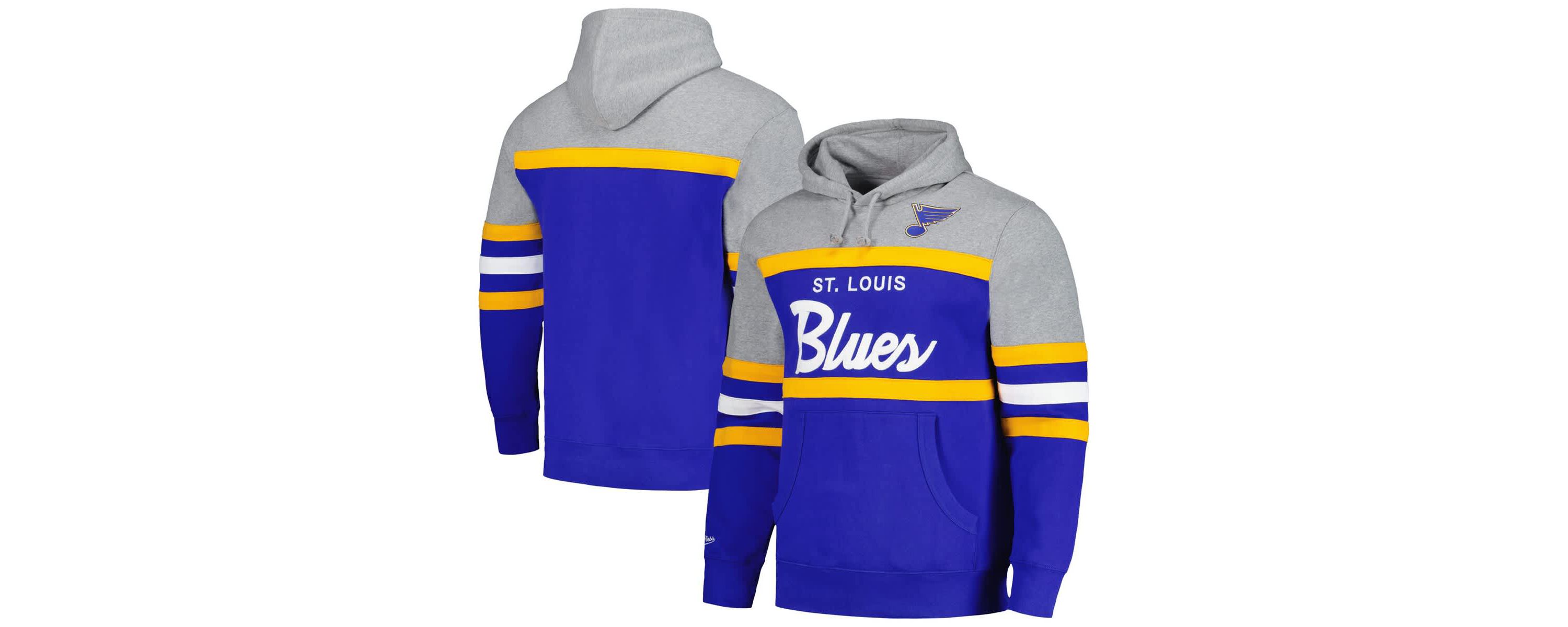 NHL Blue/Gray St. Louis Blues Head Coach Pullover Hoodie