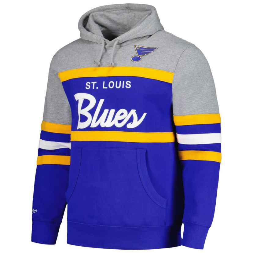 NHL Blue/Gray St. Louis Blues Head Coach Pullover Hoodie