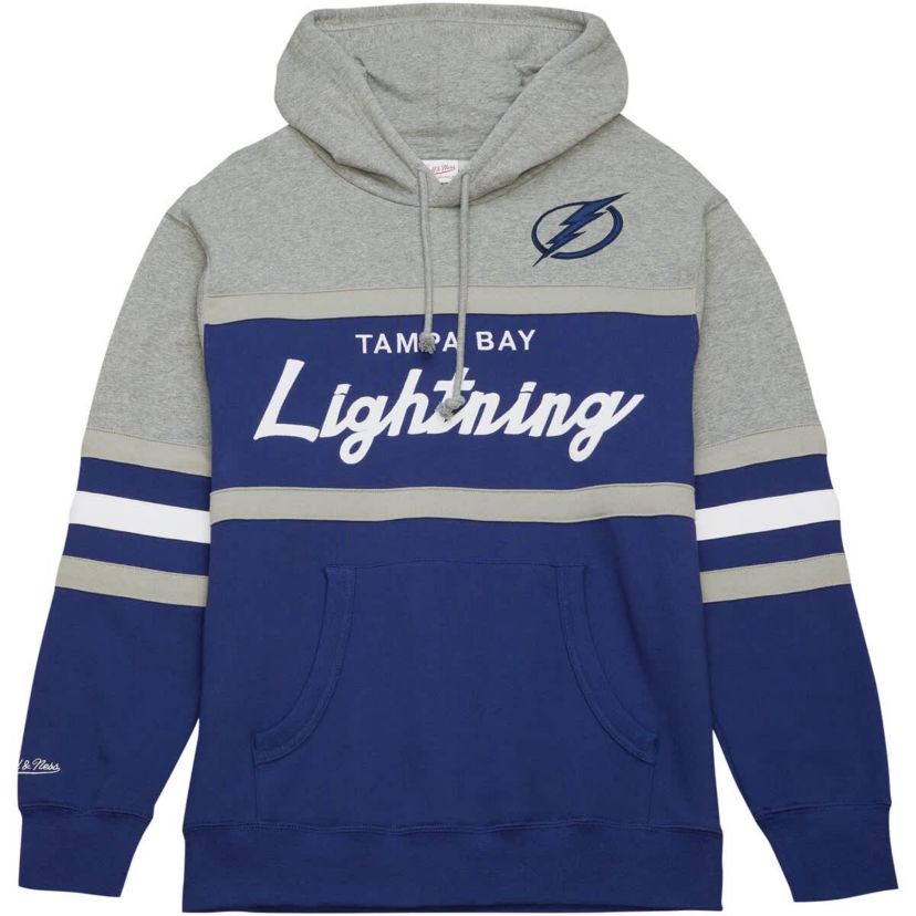 NHL Blue/Gray Tampa Bay Lightning Head Coach Pullover Hoodie