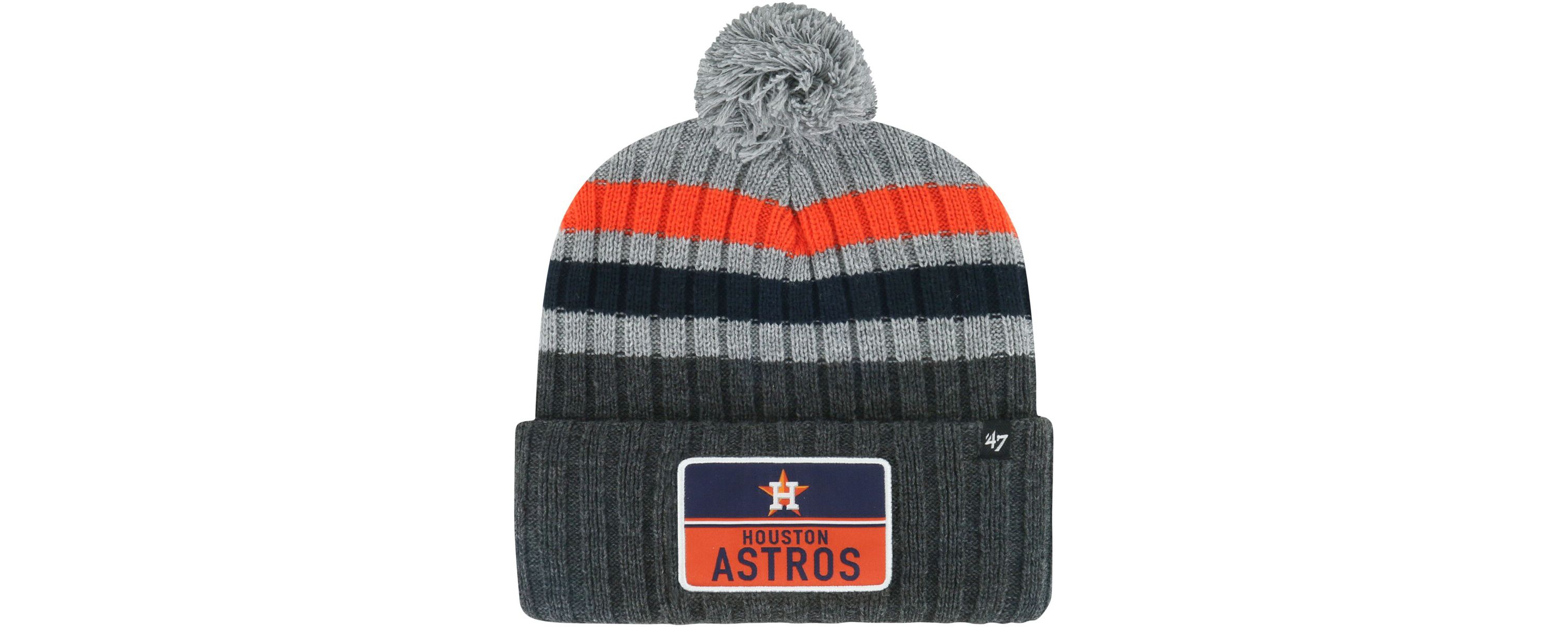 MLB Houston Astros Stack Cuffed Knit Hat with Pom