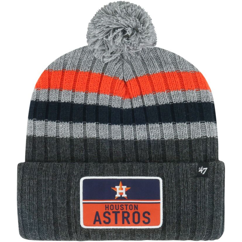 MLB Houston Astros Stack Cuffed Knit Hat with Pom