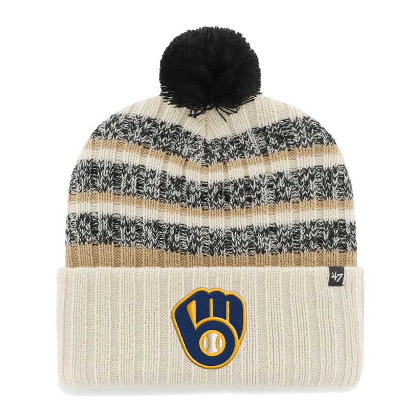 MLB Milwaukee Brewers Tavern Cuffed Knit Hat with Pom