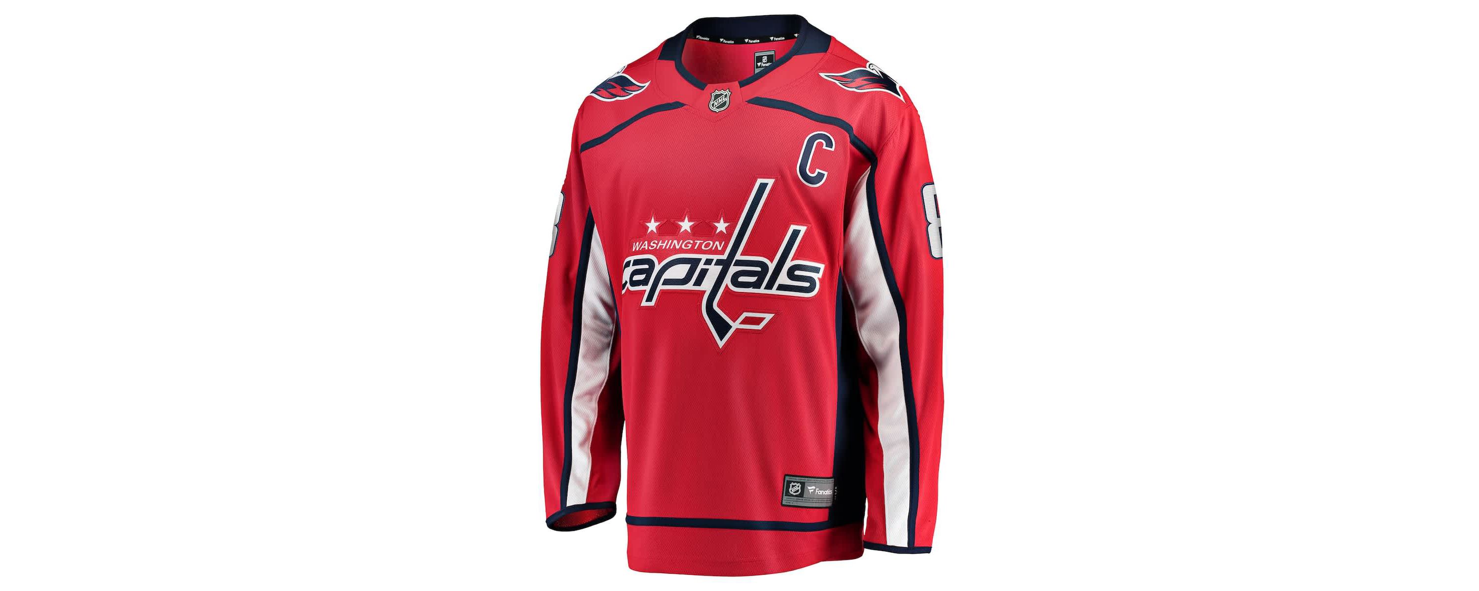 NHL Fanatics Alexander Ovechkin Washington Capitals Captain Patch Home Breakaway Jersey