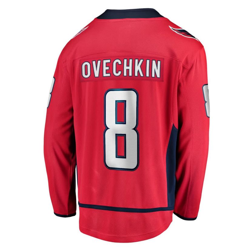 NHL Fanatics Alexander Ovechkin Washington Capitals Captain Patch Home Breakaway Jersey