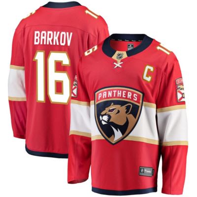 Men's NHL Fanatics Aleksander Barkov Florida Panthers Captain Patch Home Breakaway Jersey, Red, XS