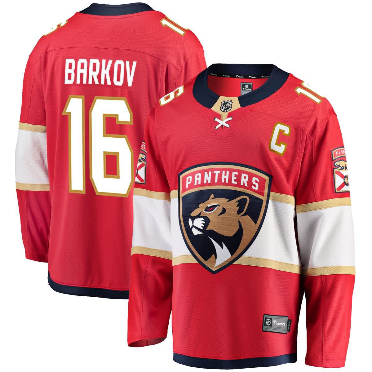 NHL Fanatics Aleksander Barkov Florida Panthers Captain Patch Home Breakaway Jersey