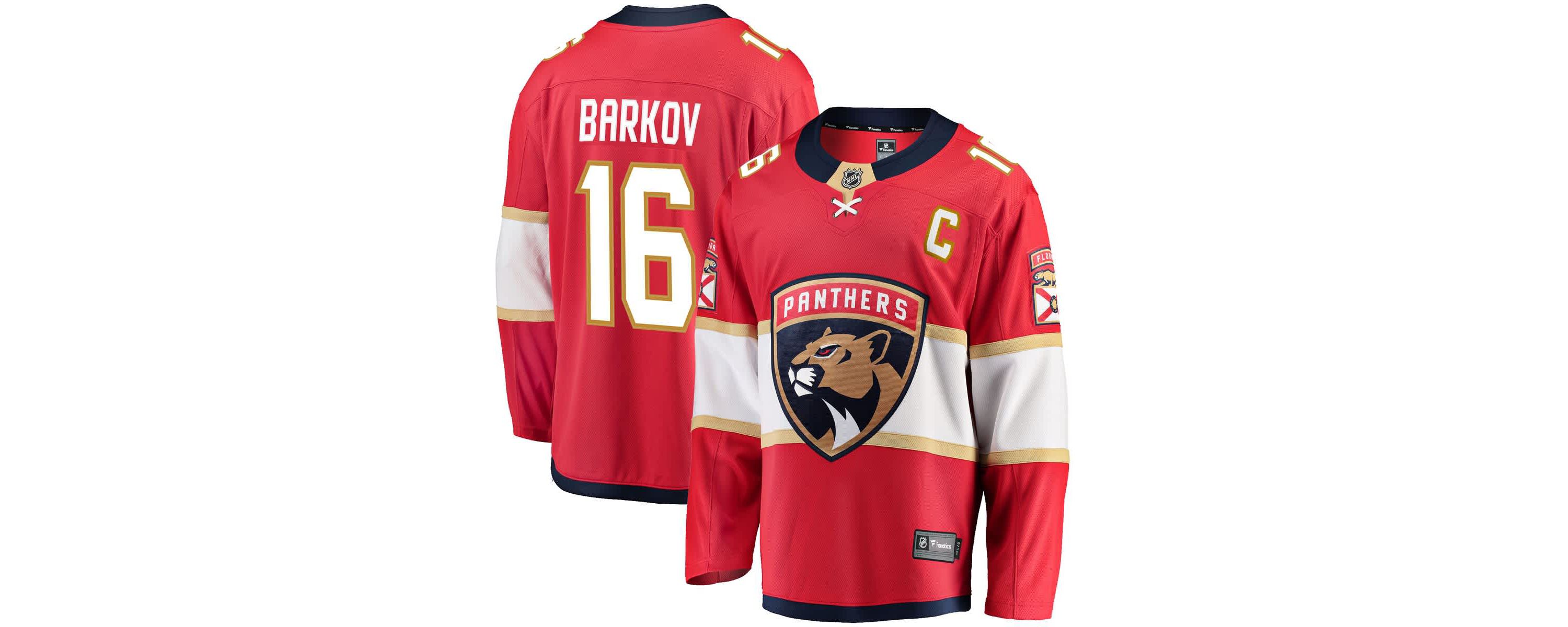 NHL Fanatics Aleksander Barkov Florida Panthers Captain Patch Home Breakaway Jersey