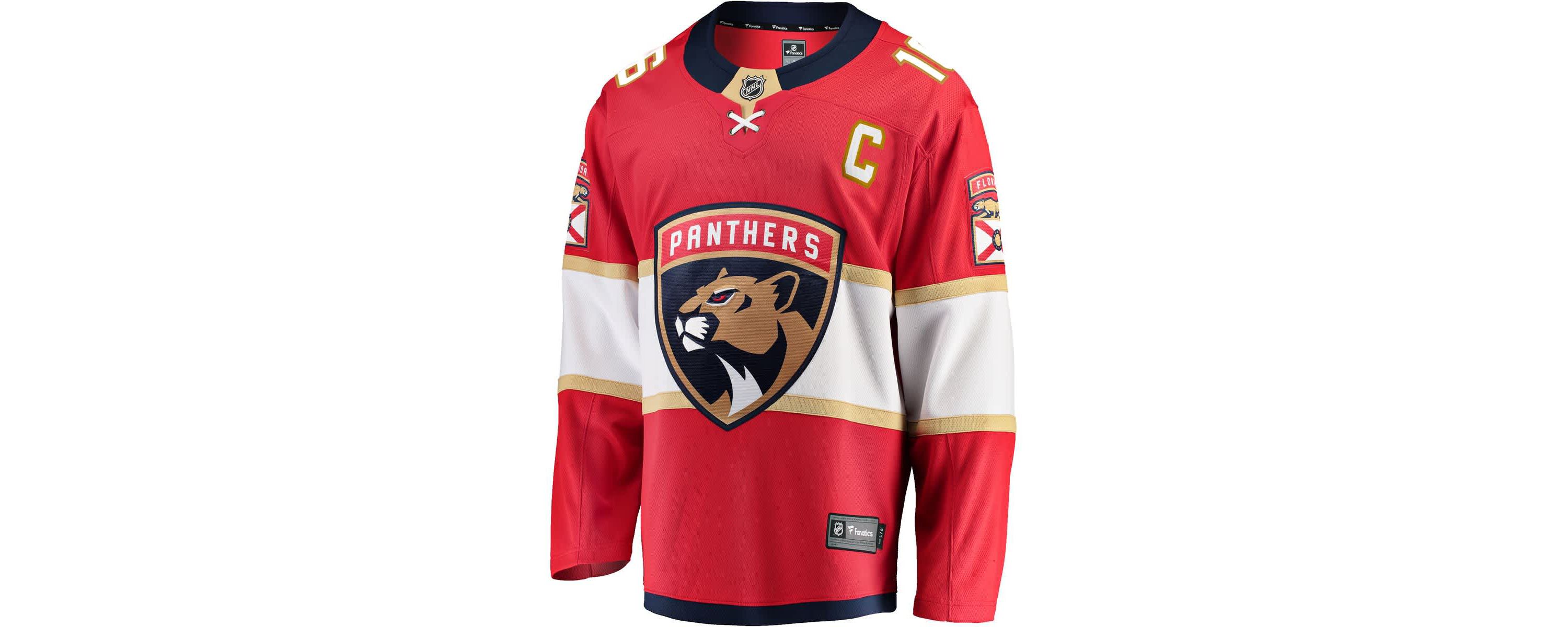 NHL Fanatics Aleksander Barkov Florida Panthers Captain Patch Home Breakaway Jersey
