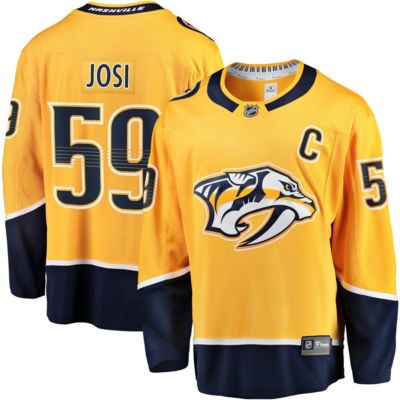 Men's NHL Fanatics Roman Josi Nashville Predators Home Breakaway Jersey, Gold, Small