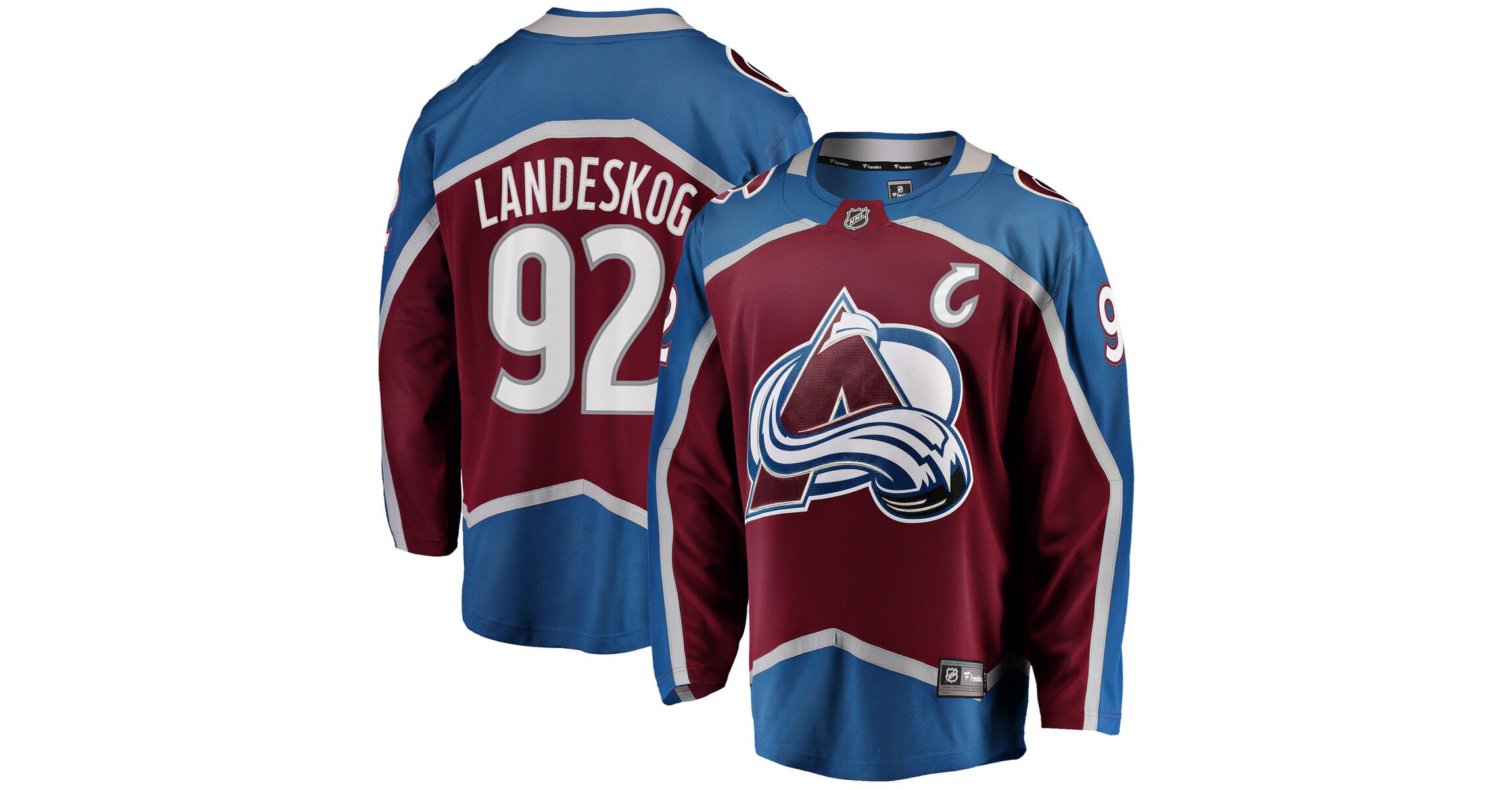 NHL Fanatics Gabriel Landeskog Colorado Avalanche Captain Patch Home Breakaway Jersey