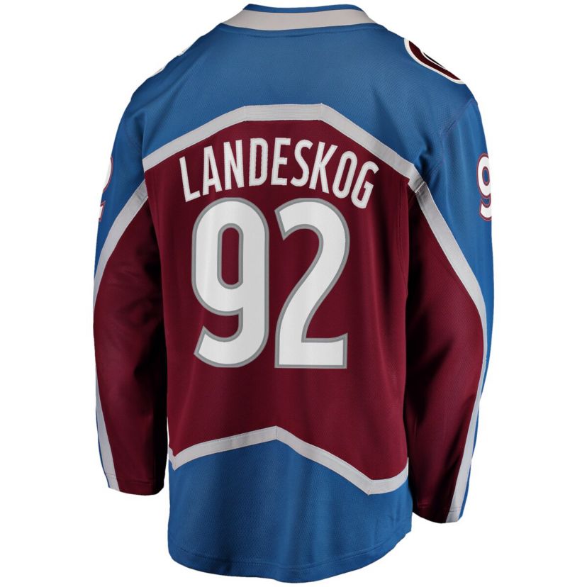NHL Fanatics Gabriel Landeskog Colorado Avalanche Captain Patch Home Breakaway Jersey