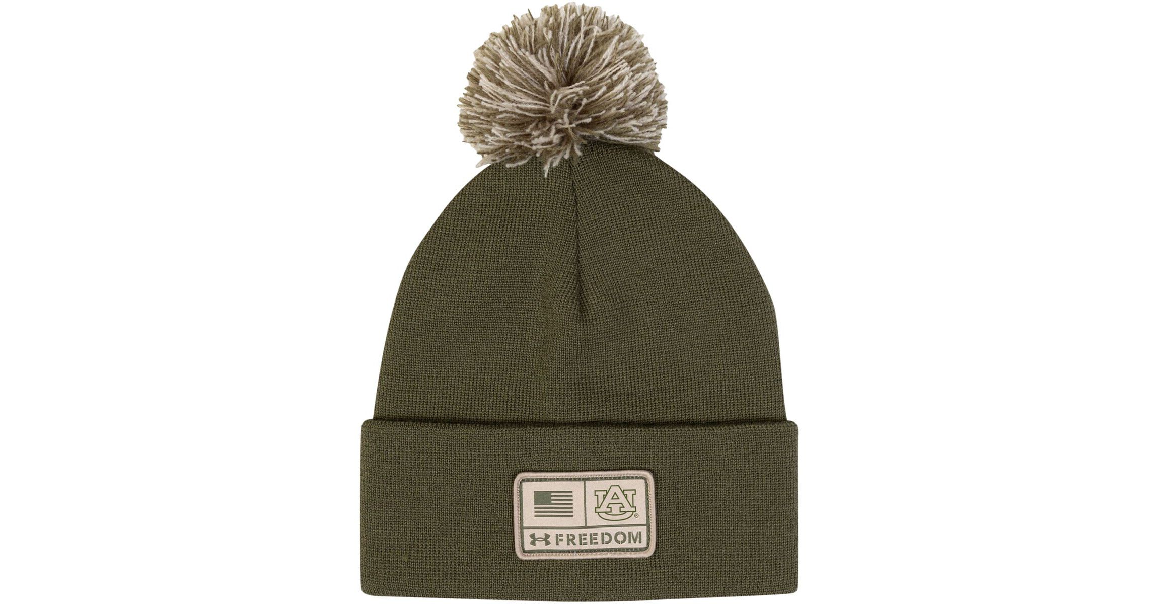 NCAA Under Armour Auburn Tigers Freedom Collection Cuffed Knit Hat with Pom