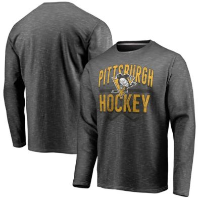 Men's NHL Fanatics Pittsburgh Penguins Iced Out Long Sleeve T-Shirt, Black, Medium