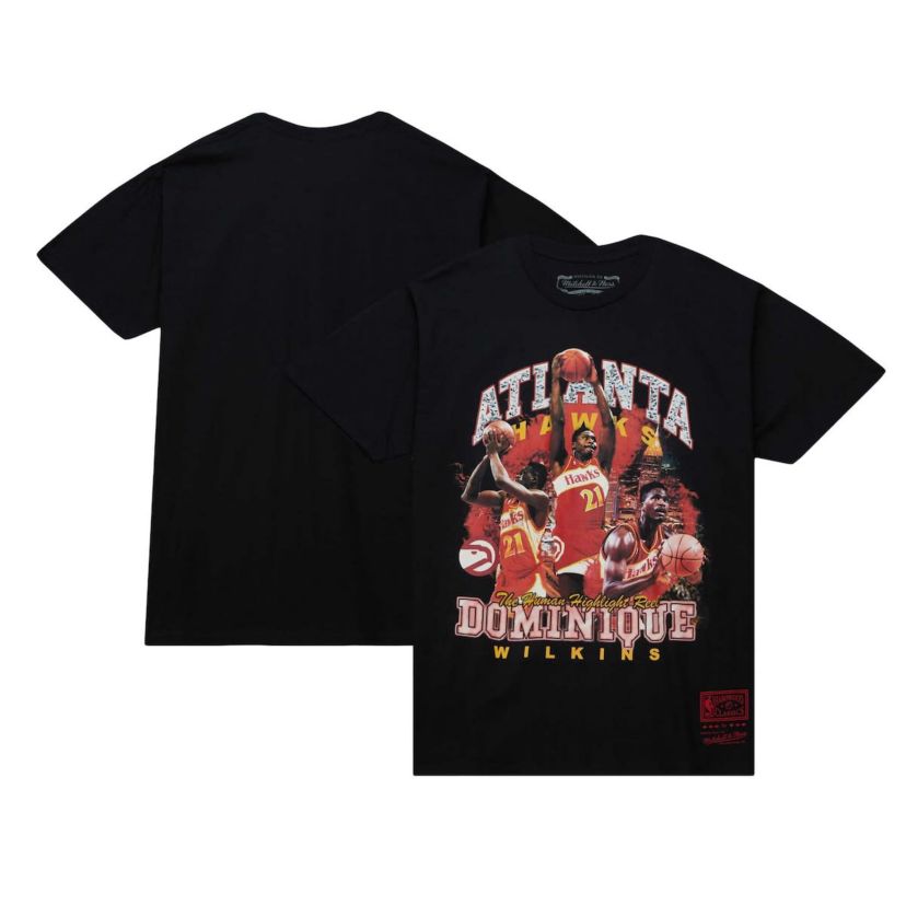 NBA Dominique Wilkins Atlanta Hawks Hardwood Classics Bling Concert Player T-Shirt