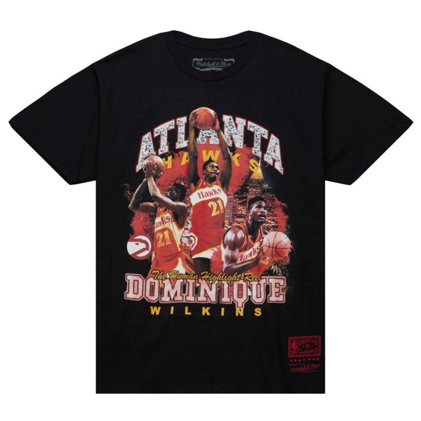 NBA Dominique Wilkins Atlanta Hawks Hardwood Classics Bling Concert Player T-Shirt