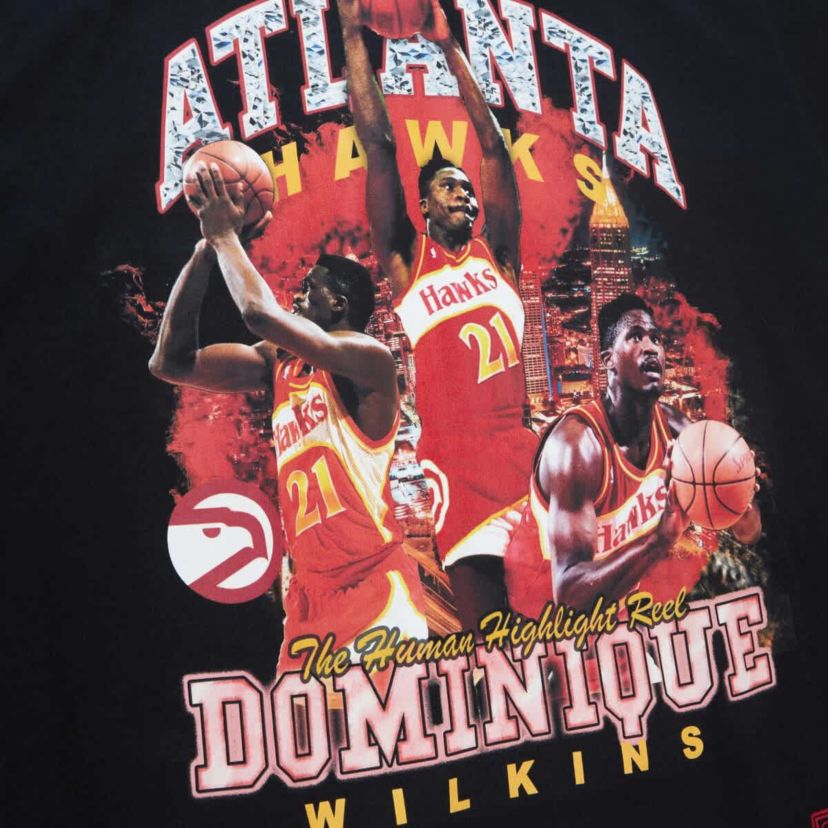 NBA Dominique Wilkins Atlanta Hawks Hardwood Classics Bling Concert Player T-Shirt