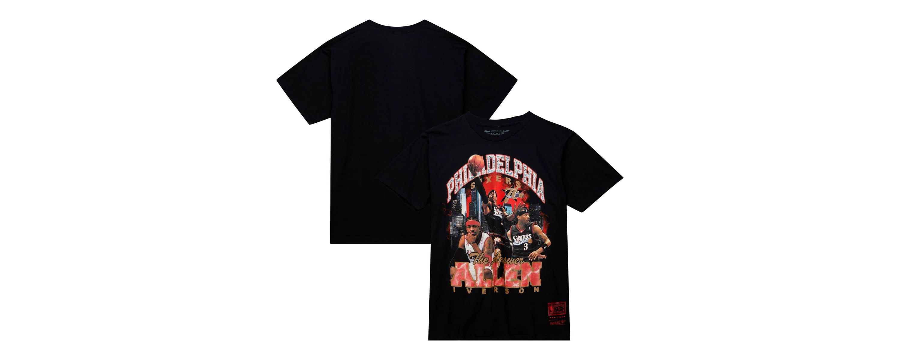 NBA Allen Iverson Philadelphia 76ers Hardwood Classics Bling Concert Player T-Shirt