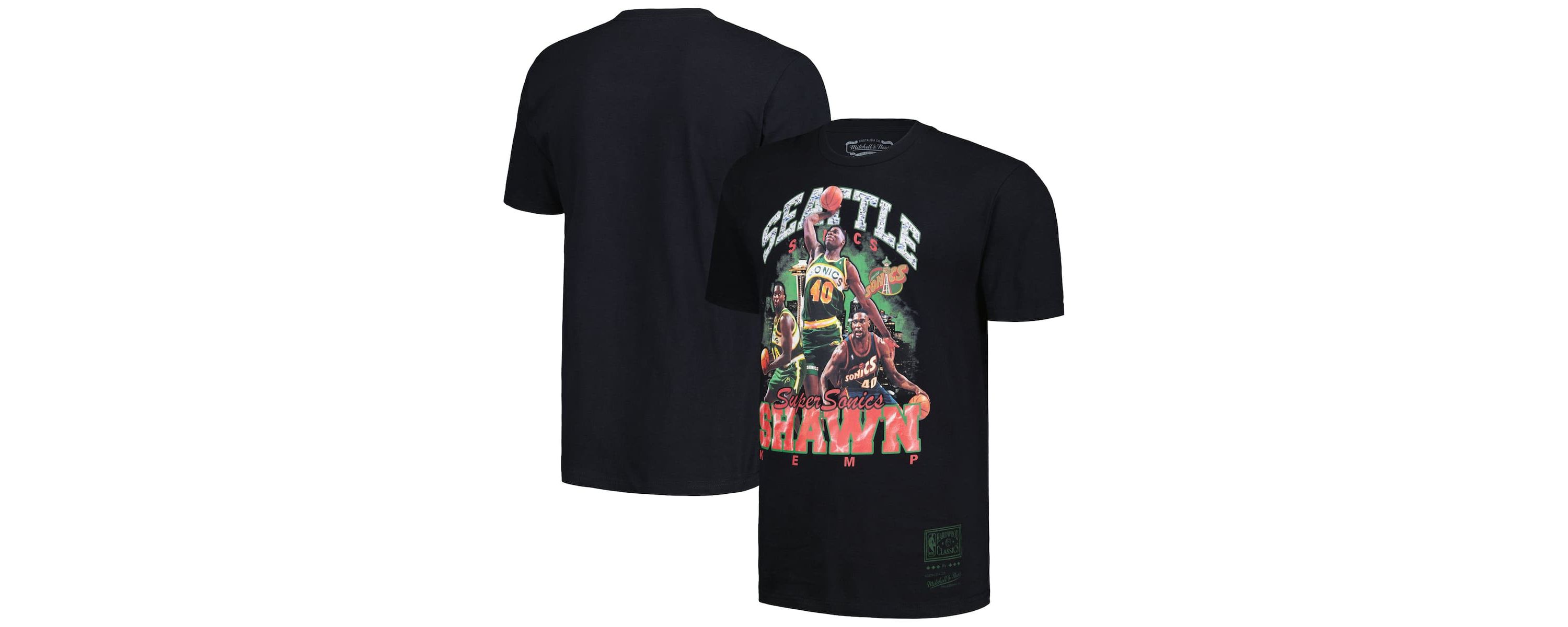 Hardwood Classic Teams Shawn Kemp Seattle SuperSonics Hardwood Classics Bling Concert Player T-Shirt