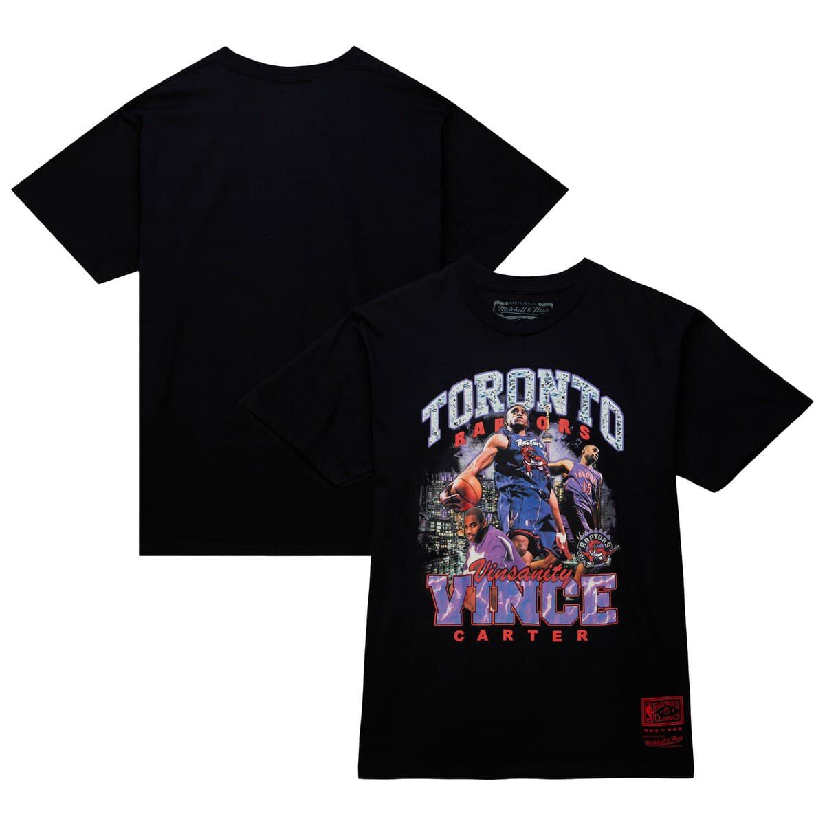 NBA Vince Carter Toronto Raptors Hardwood Classics Bling Concert Player T-Shirt