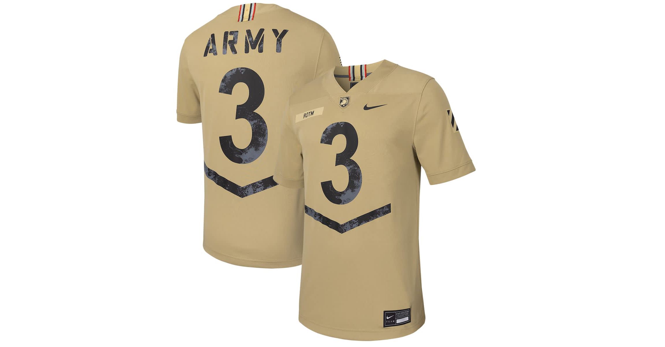 Army Black Knights NCAA Nike #3 Army Knights 2023 Rivalry Collection Untouchable Football Replica Jersey