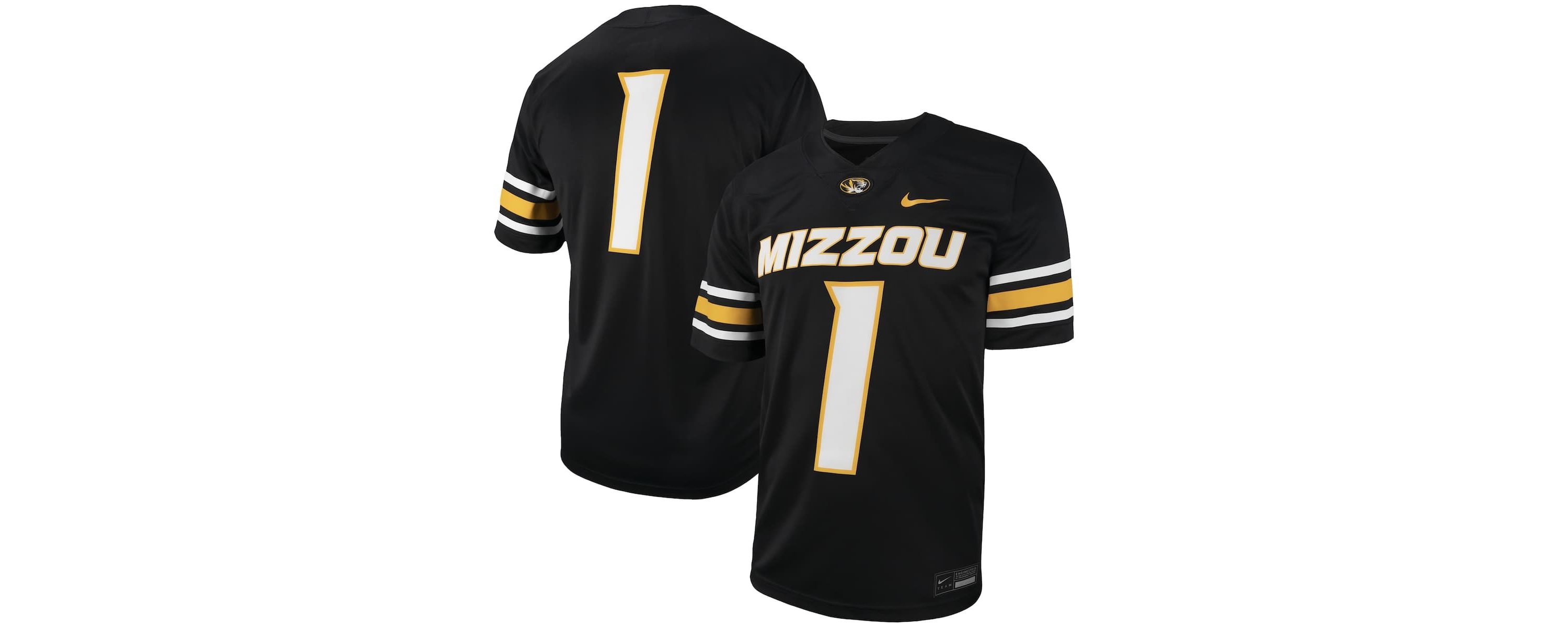 NCAA Nike #1 Missouri Tigers Untouchable Football Replica Jersey