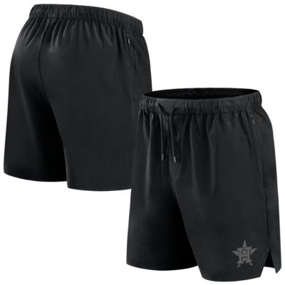 Men's MLB Fanatics Houston Astros Front Office Micro Tonal Shorts, Black, 5XL