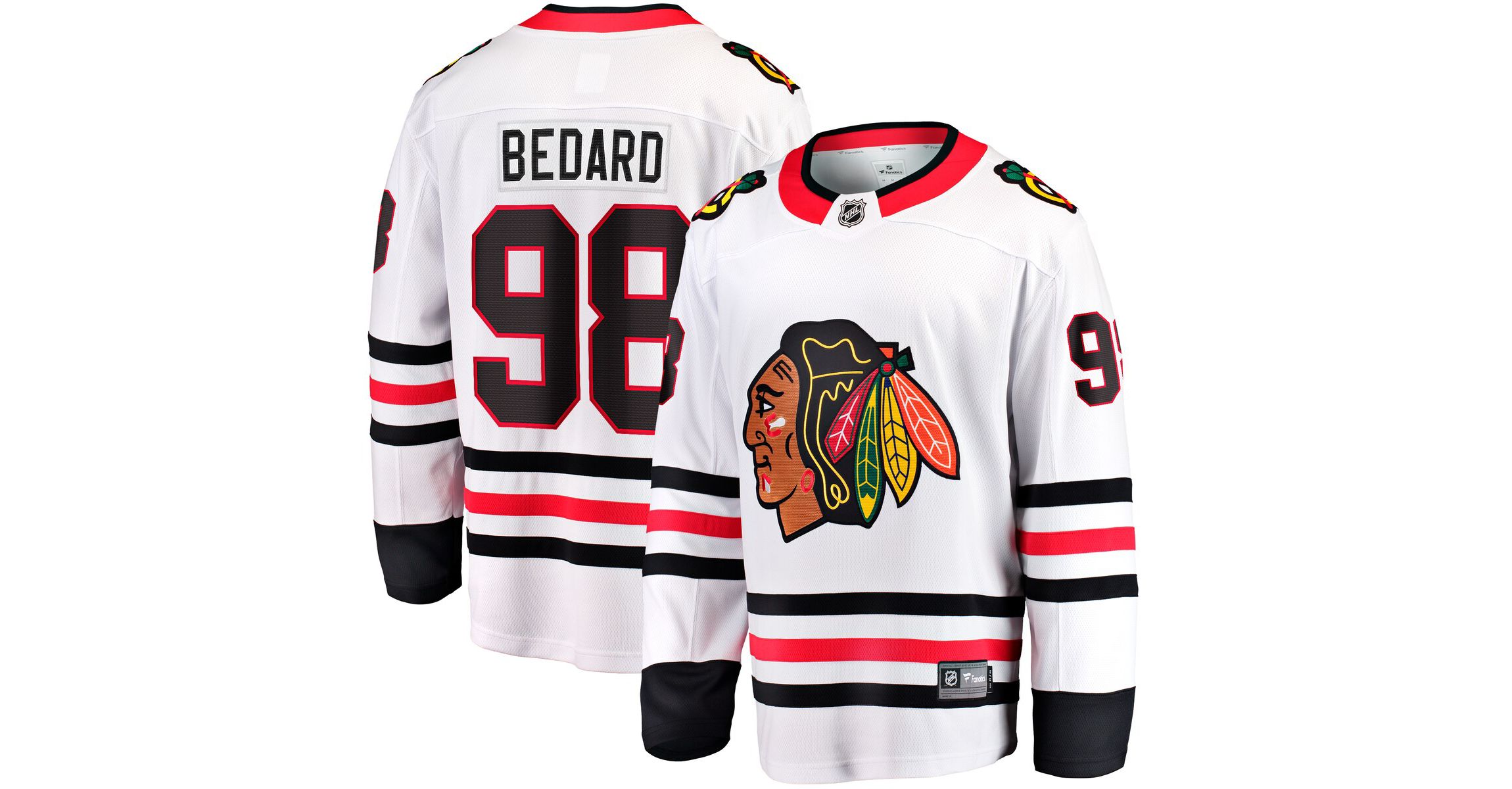 NHL Fanatics Connor Bedard Chicago Blackhawks Away Breakaway Player Jersey