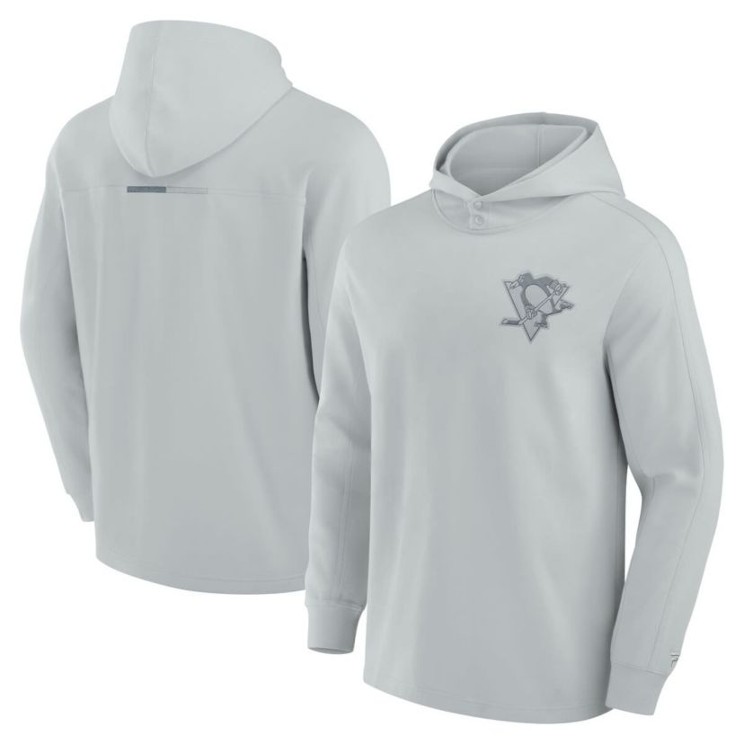 NHL Fanatics Pittsburgh Penguins Elements Lightweight Tri-Blend Fleece Hoodie