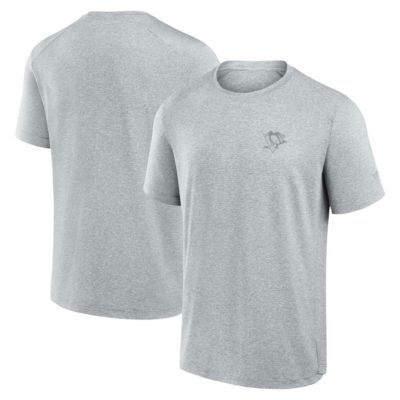 Men's NHL Fanatics Pittsburgh Penguins Front Office Tech T-Shirt, Gray, Medium
