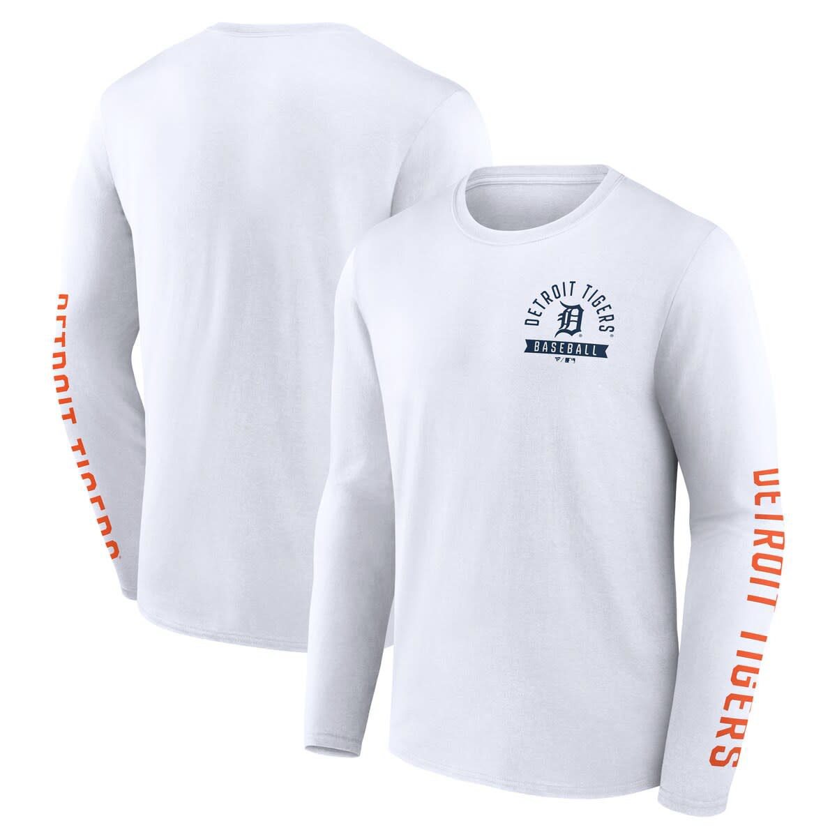 MLB Fanatics Detroit Tigers Press Box Long Sleeve T-Shirt