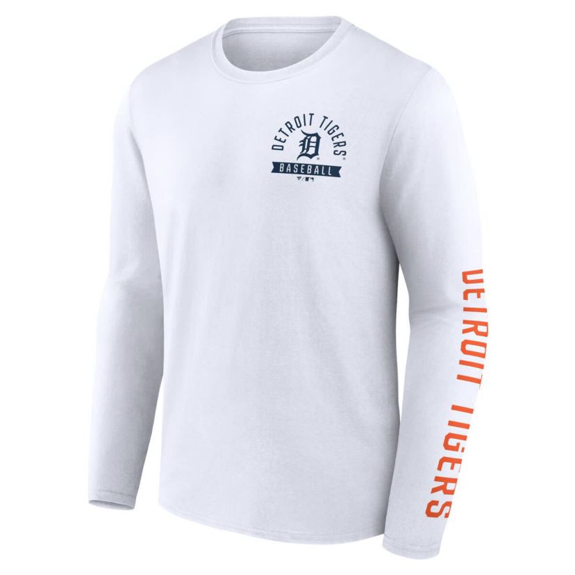 MLB Fanatics Detroit Tigers Press Box Long Sleeve T-Shirt