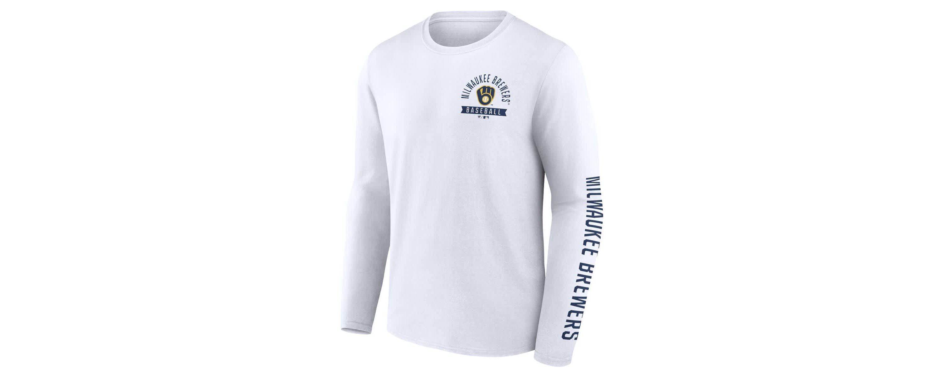 MLB Fanatics Milwaukee Brewers Press Box Long Sleeve T-Shirt