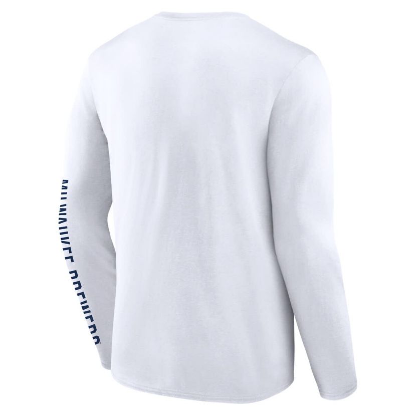 MLB Fanatics Milwaukee Brewers Press Box Long Sleeve T-Shirt