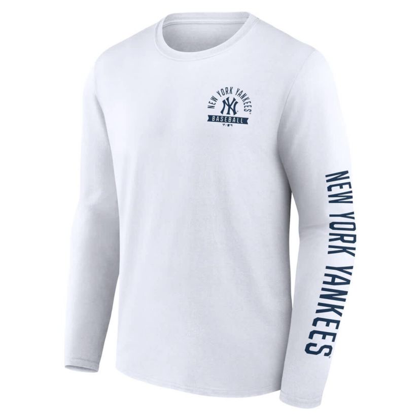 MLB Fanatics New York Yankees Press Box Long Sleeve T-Shirt