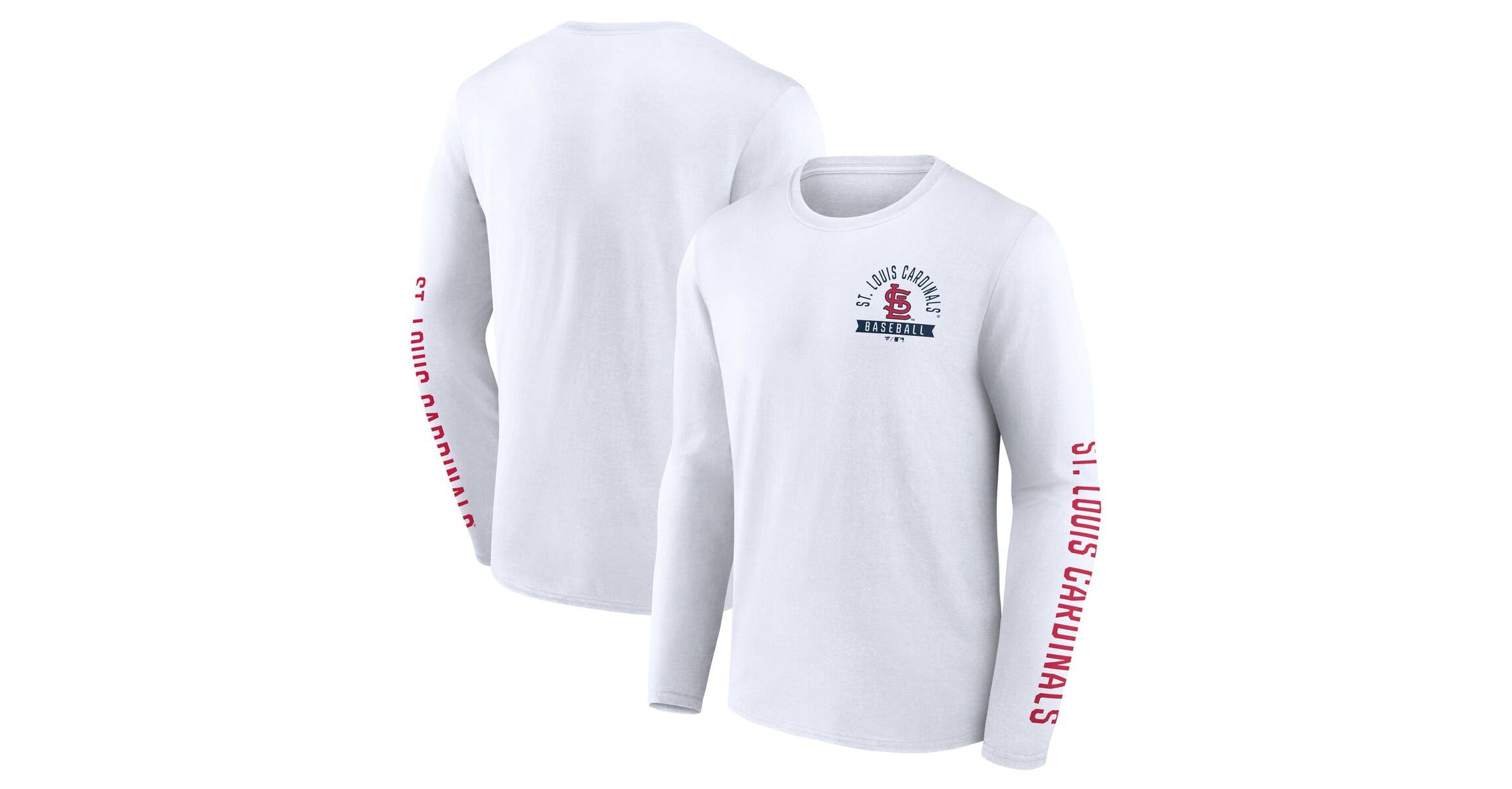 MLB Fanatics St. Louis Cardinals Press Box Long Sleeve T-Shirt