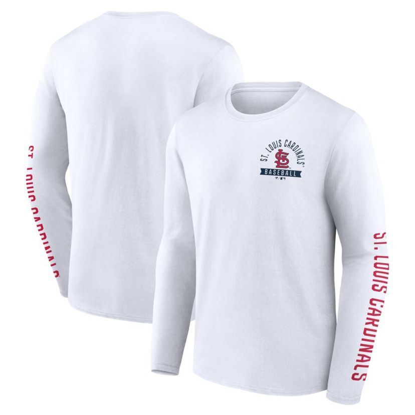 MLB Fanatics St. Louis Cardinals Press Box Long Sleeve T-Shirt