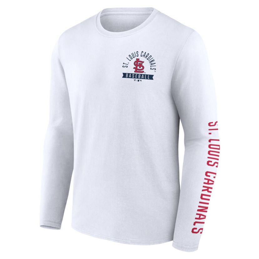 MLB Fanatics St. Louis Cardinals Press Box Long Sleeve T-Shirt