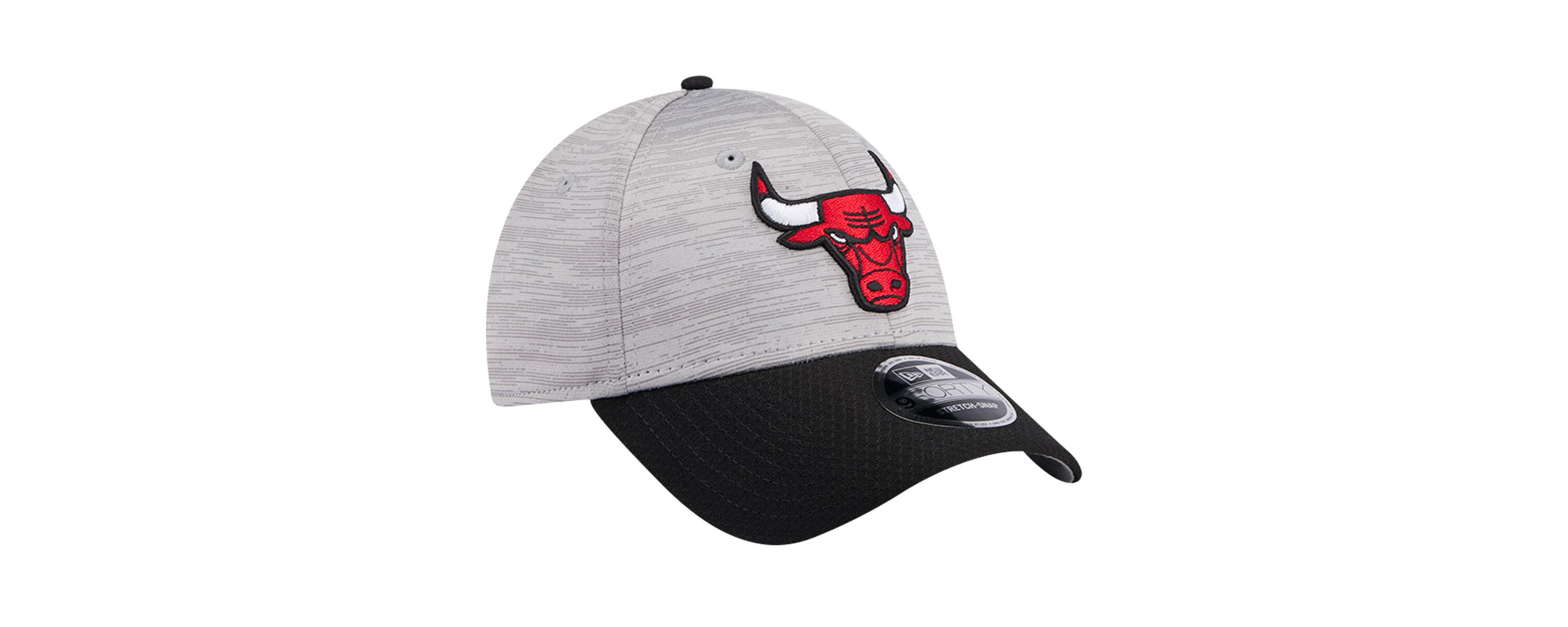 NBA Heather Gray/Black Chicago Bulls Active Digi-Tech Two-Tone 9FORTY Adjustable Hat