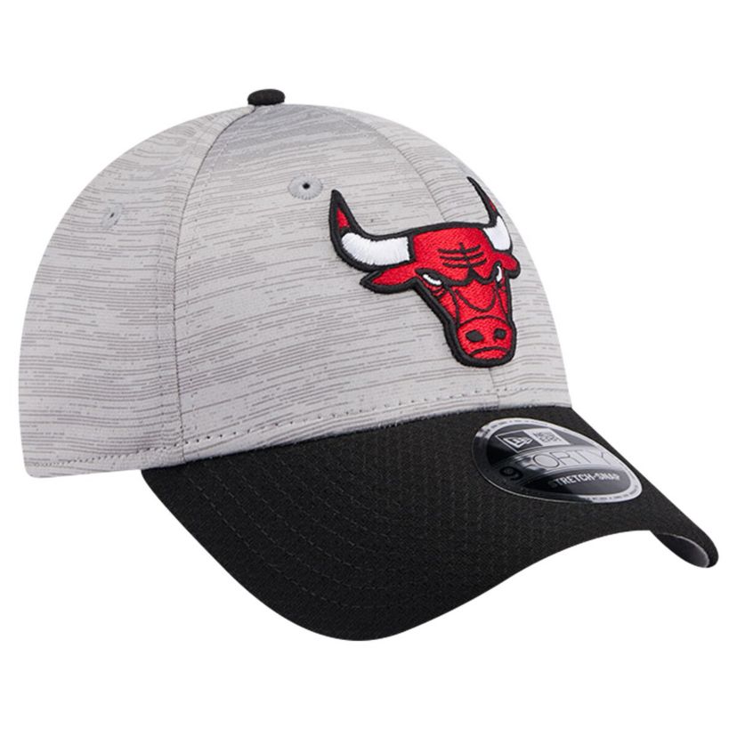 NBA Heather Gray/Black Chicago Bulls Active Digi-Tech Two-Tone 9FORTY Adjustable Hat