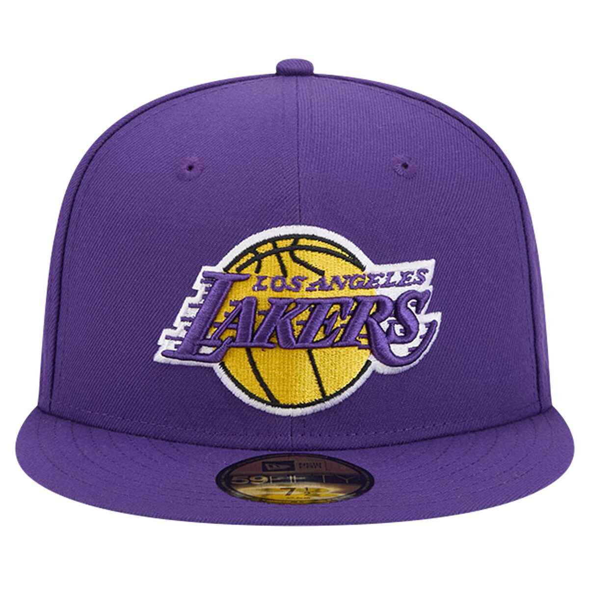 NBA Los Angeles Lakers Court Sport Leather Applique 59FIFTY Fitted Hat