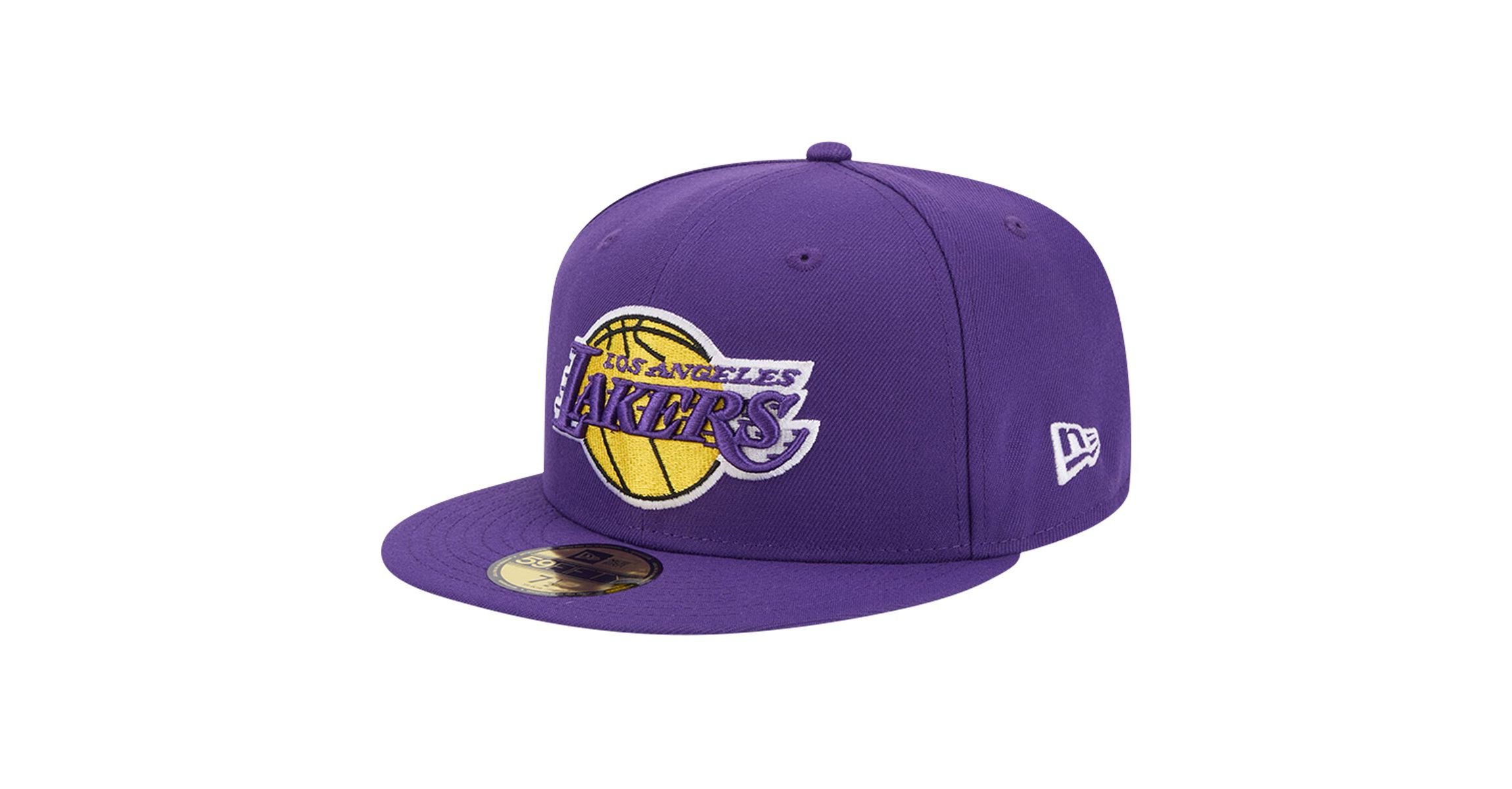 NBA Los Angeles Lakers Court Sport Leather Applique 59FIFTY Fitted Hat