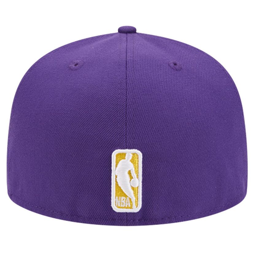 NBA Los Angeles Lakers Court Sport Leather Applique 59FIFTY Fitted Hat