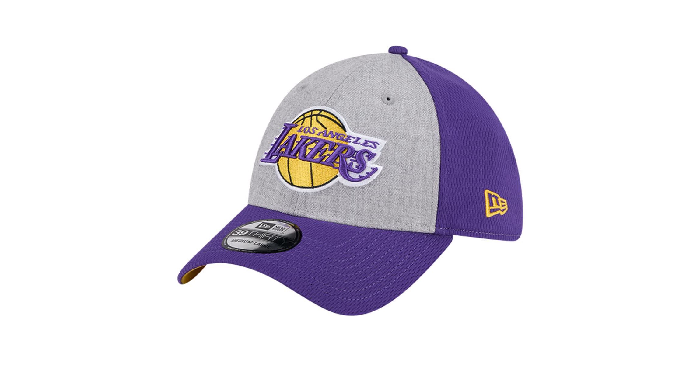 NBA Heather Gray/Purple Los Angeles Lakers Two-Tone 39THIRTY Flex Hat