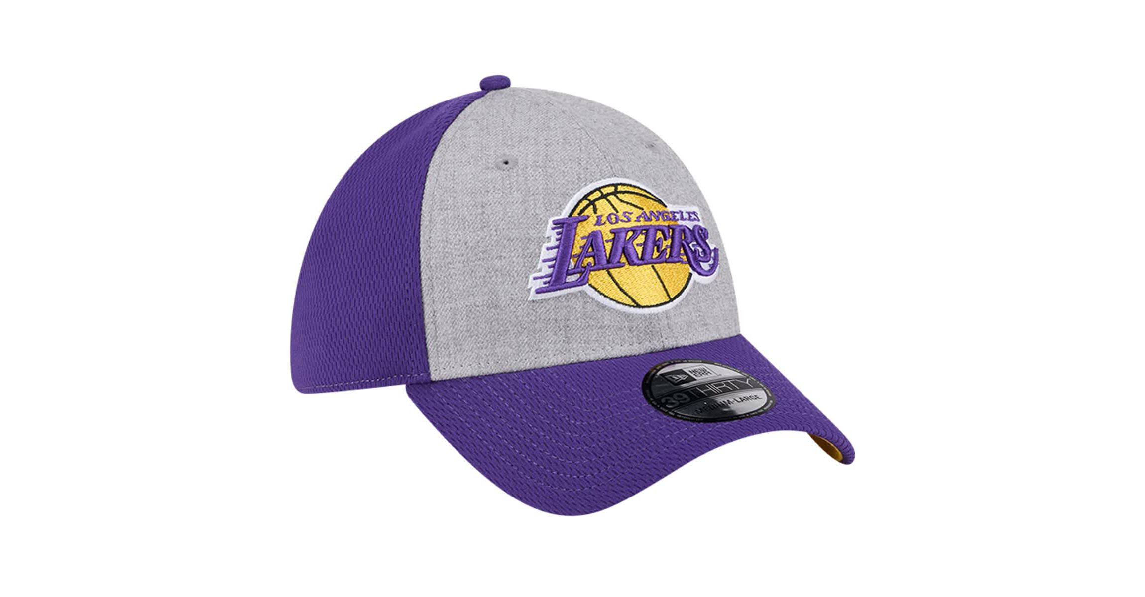 NBA Heather Gray/Purple Los Angeles Lakers Two-Tone 39THIRTY Flex Hat