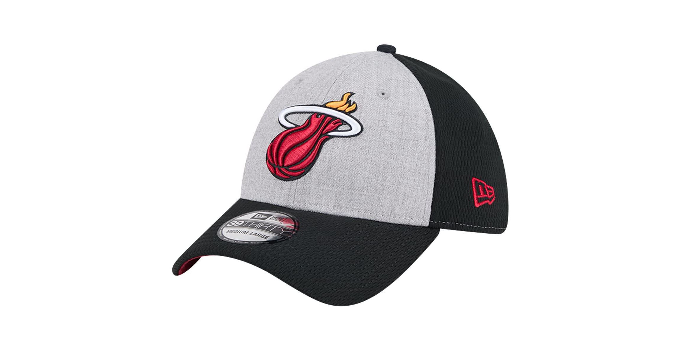 NBA Heather Gray/Black Miami Heat Two-Tone 39THIRTY Flex Hat